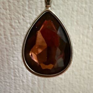 Chico’s - Elegant Deep Red Adjustable Teardrop Pendant Necklace